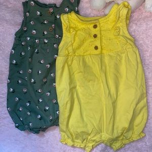 2 Carter’s Rompers